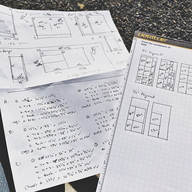 I am enjoying a brief sunny moment while sketching out a cabinet project cut list. It is a little monotonous, but worth it, since I don’t like to waste material, or run out for that matter. #cabinetmaking #cutlist #soakingupthesun •
•
•
•
•
#curi… bit.ly/2Ioe4xR