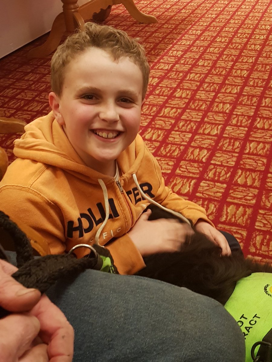 Another #autism hero. #Anxiety a major issue &amp; decision-making. #ASD #WorldAutismAwarenessDay His #ServiceDog <a href="/mycaninecompani/">My Canine Companion</a> is his world