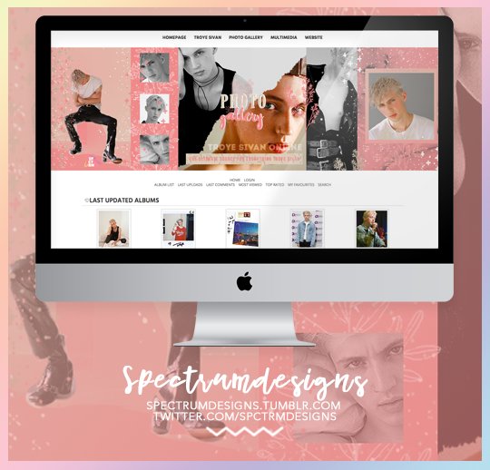 SpctrmDesigns's tweet photo. HEADER REQUEST FOR #TROYESIVAN .NET GALLERY // ORDERS ARE OPEN https://t.co/v9vZ4Ph2Ye