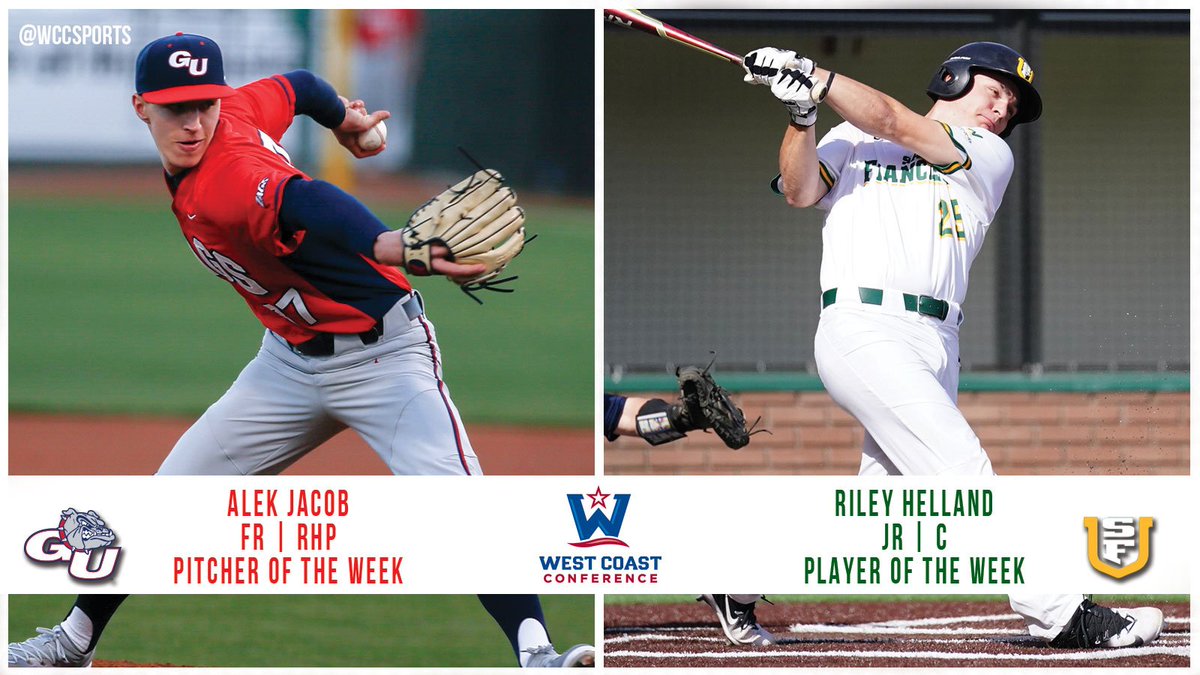 BASE | Congrats to Fr. RHP Alek Jacob of <a href="/GonzagaBaseball/">Gonzaga College HS Baseball</a> &amp; Jr. IF Riley Helland of <a href="/SFDonsBaseball/">San Francisco Baseball</a> for collecting <a href="/RawlingsSports/">Rawlings Baseball</a> weekly honors!

STORY >> bit.ly/2H1K2QZ