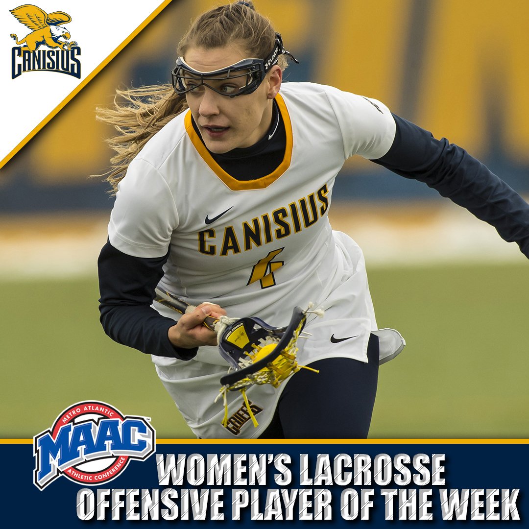 CanisiusWLAX's tweet photo. Congrats to Jen Reininger on being named the @MAACSports Offensive Player of the Week! Read about it here: https://t.co/1jdAMIFQxq https://t.co/pJhaRhdaSr