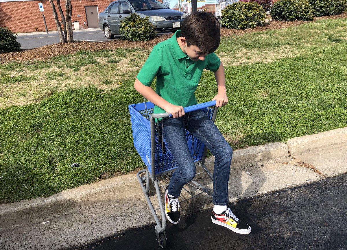 OffAxisPaint's tweet photo. When you take @Carson_Racing shopping with you &amp; need to keep him safe 👌 https://t.co/0xLpfg53TQ