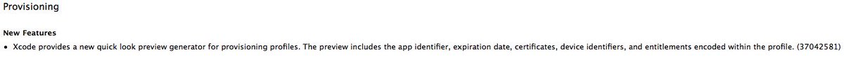 sujeshkj's tweet image. Quicklook for provisioning profiles #xcode9.3 : makes it a lot easier!