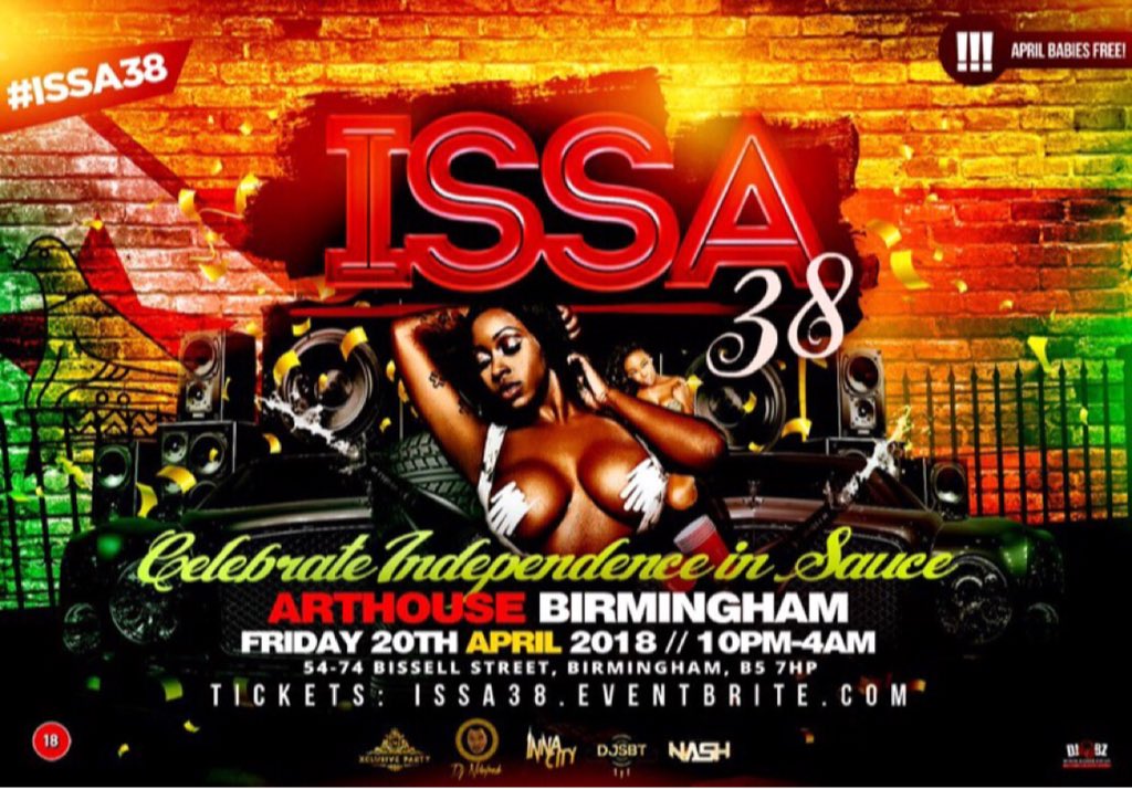 InnaCityNash's tweet photo. #issa38🇿🇼

Early Bird Tickets Sold Out‼️

£5 Bank Holiday Tickets Avalible Until Midnight 🤘🏾

https://t.co/xFtWrjJSiI 📌 https://t.co/R8hSqXh3Iq