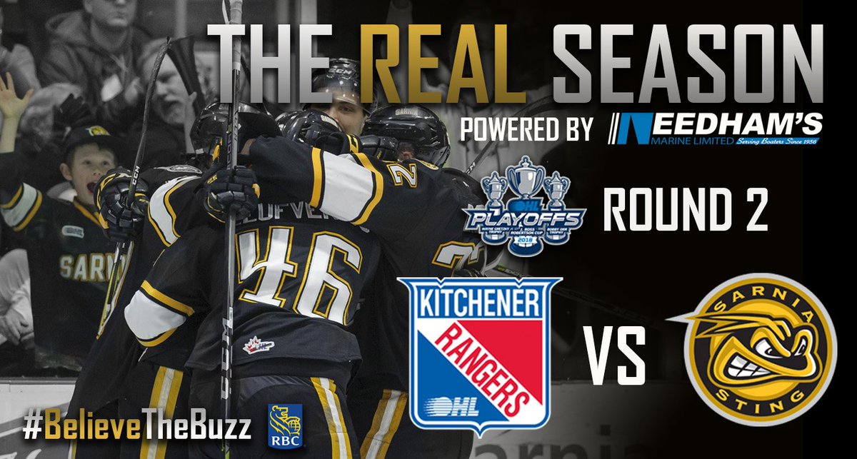 Sarnia Sting (@stinghockey) on Twitter photo The schedule is set as the Sting take on the <a href="/OHLRangers/">Kitchener Rangers</a> in the Western Conference Semi-Final . #BelieveTheBuzz
FULL SERIES SCHEDULE 👉 bit.ly/2J9xDuZ
TICKETS 👉 ticketing.sarniasting.com The schedule is set as the Sting take on the <a href="/OHLRangers/">Kitchener Rangers</a> in the Western Conference Semi-Final . #BelieveTheBuzz
FULL SERIES SCHEDULE 👉 bit.ly/2J9xDuZ
TICKETS 👉 ticketing.sarniasting.com