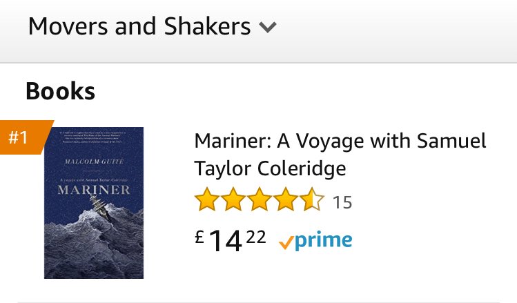 If you haven’t already, check out <a href="/malcolmguite/">Malcolm Guite</a> ‘s excellent &amp; critically acclaimed #Coleridge biography #Mariner, currently at number 1 place on <a href="/amazon/">Amazon</a> #moversandshakers