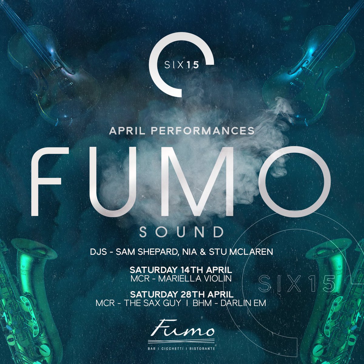 SanCarlo_Fumo's tweet photo. Making plans for the month ahead?
New #FumoSound dates for the diary π§
#Manchester #Birmingham @six15events @Six15AM @mcrconfidential @WhatsOnBMail https://t.co/JM0Jwv0ffr