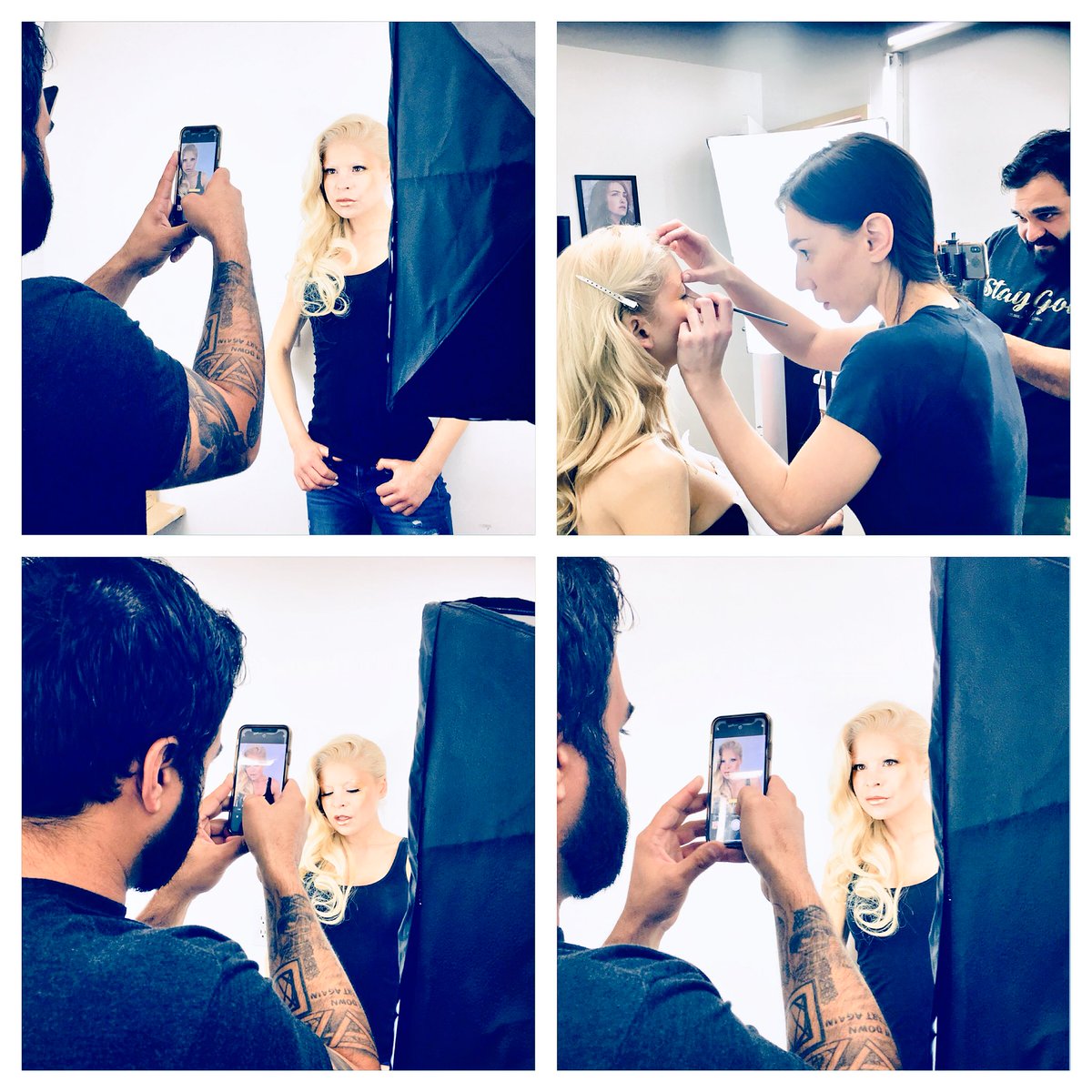 #Behindthescenes #BTS on a #photoshoot for @MelProducts #melproducts #melproductsusa new line of #products thanks to #MUA @ms.poise.mua & @ajapone #sfxmakeup #sfx @badfishsfx @annemcdaniels #annemcdaniels #model. #CoolestStudio #MakeupEffectsLab #losangeles #actress #lightbrows