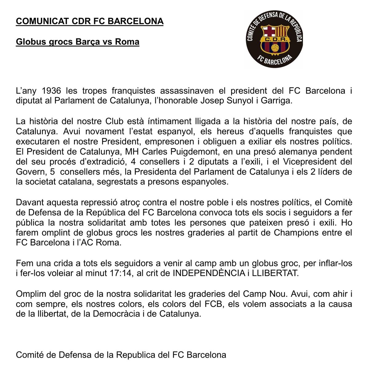 CDR Barça tweet media