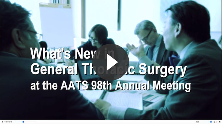 AATSHQ's tweet photo. Interested in what is on the General Thoracic Program at #AATS2018? Watch this video to hear what the abstract committee has planned: https://t.co/0Jh7XUCH3k https://t.co/mY3J57yWdF
