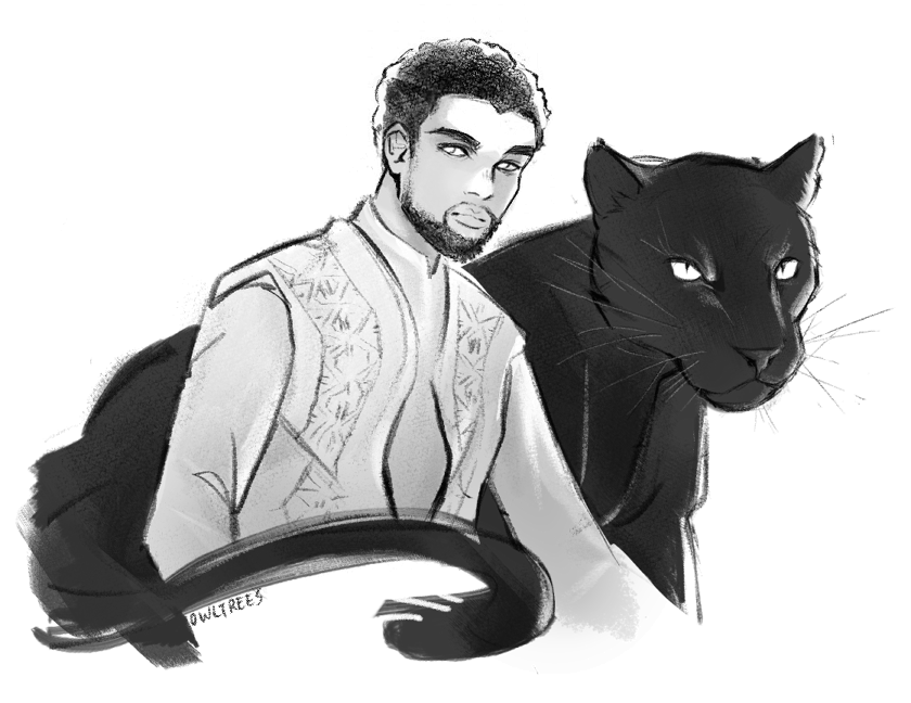 owltrees's tweet photo. finished!!  
the entire #BlackPanther crew and their animal retainers! https://t.co/VAOFu5qhI8