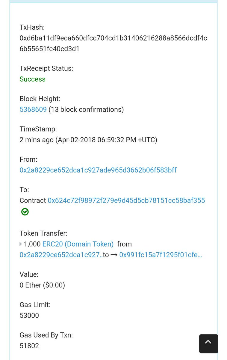 AntokEfvendy's tweet photo. @DomainToken_com I m received 1000 #DomainToken
Thank u so much
Success @DomainToken_com https://t.co/VGomYGSRbn