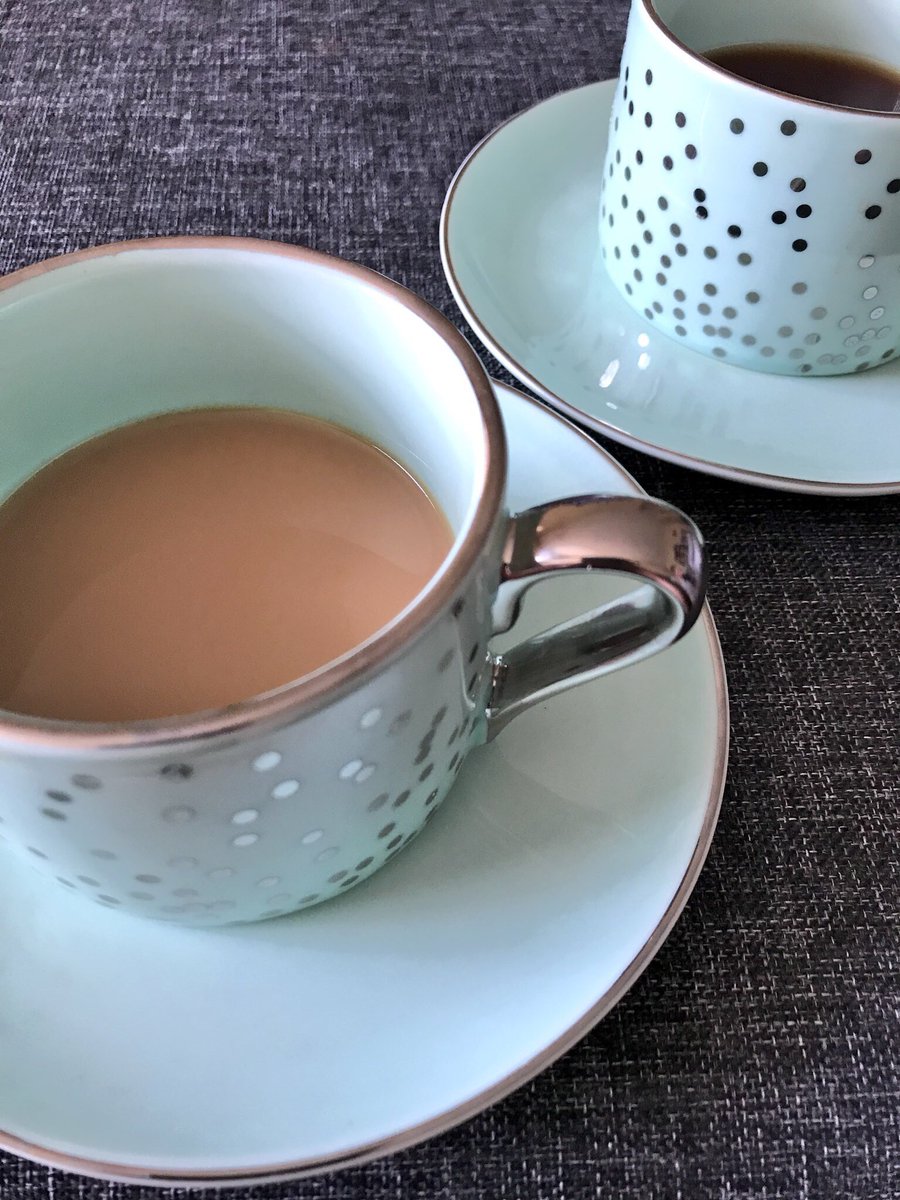 Having tea and matzah toffee crunch #tea #matzah