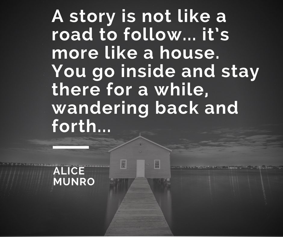 A good story welcomes a reader back again and again... and Alice Munro has created many good stories. Do you have any favourites? #shortstory #writers #readers #amwriting #amreading #Huroncty #CanLit