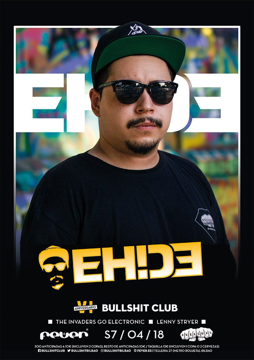 Este sábado bullshiteamos 🔥🔥🔥 Primera parte del Sexto Aniversario con <a href="/EhideOfficial/">EH!DE</a> <a href="/invadersgo/">THE INVADERS</a> y <a href="/StryerL/">Lenny Stryer</a> 💃🏼💃🏼