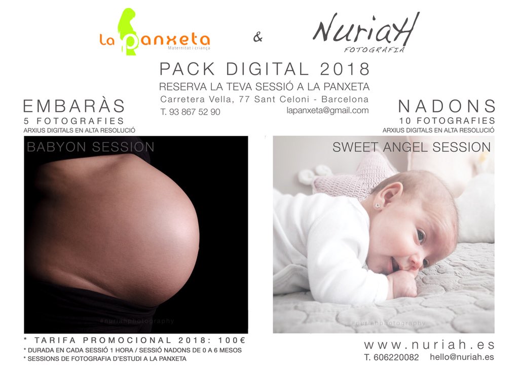 NuriaHFotografa's tweet photo. Vina a @La_Panxeta i aprofita’t del #packdigital #fotografiaembaras i #fotogragianadons Reserva la teva sessió! hello@nuriah.es https://t.co/a0j6yrjk0K