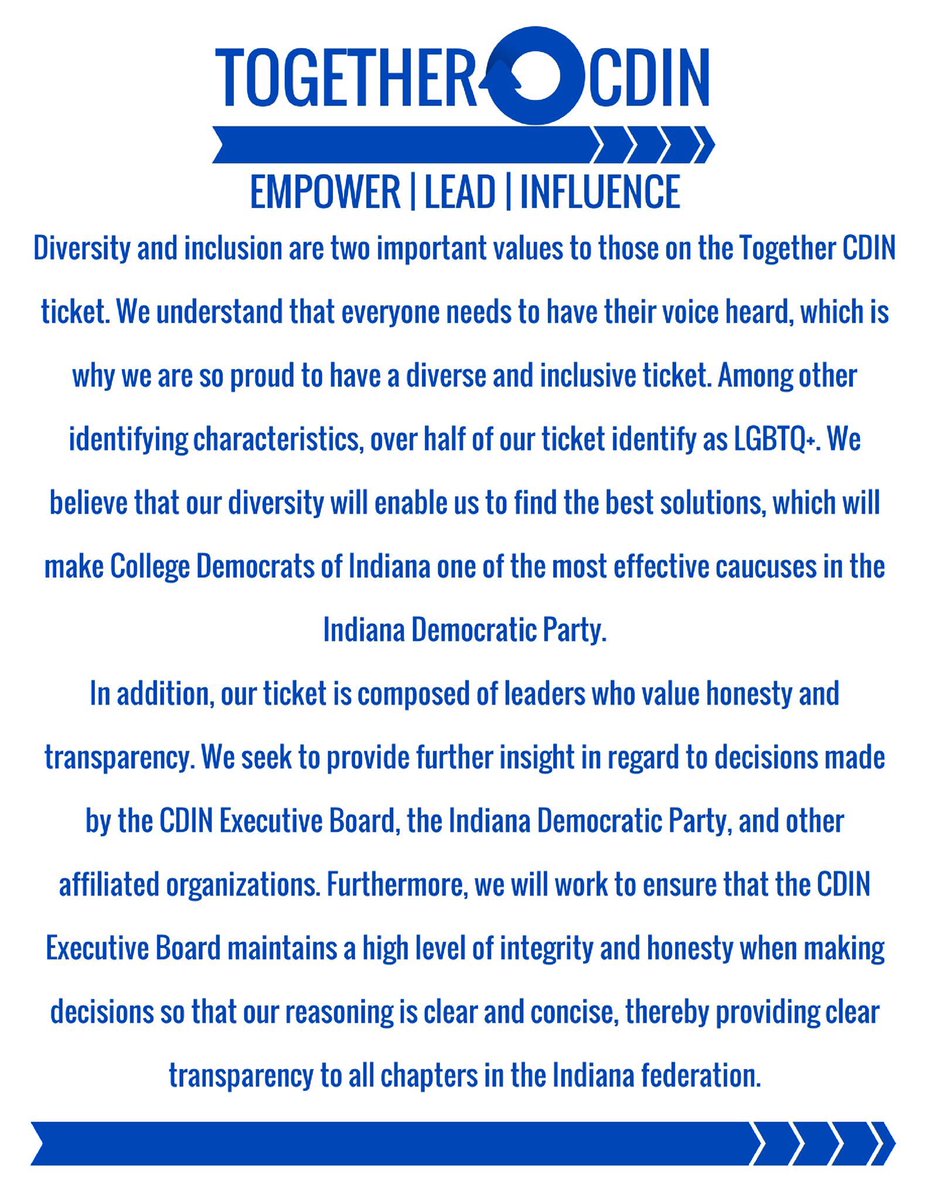 togetherCDIN's tweet image. We know that diversity is more than a buzzword or tool to earn more votes. Instead, it is something that we live by &amp;amp; value. Diversity makes us stronger and more effective leaders, and that is why Together CDIN is excited to have the most diverse and inclusive ticket in the race.