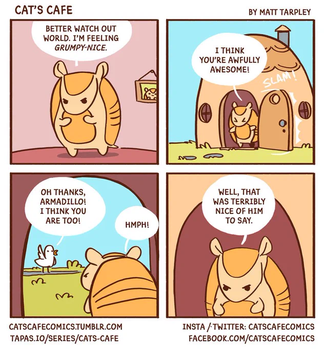 That moment when you are feeling grumpy, but also are super nice. https://t.co/4oniER39K8 #wholesome 