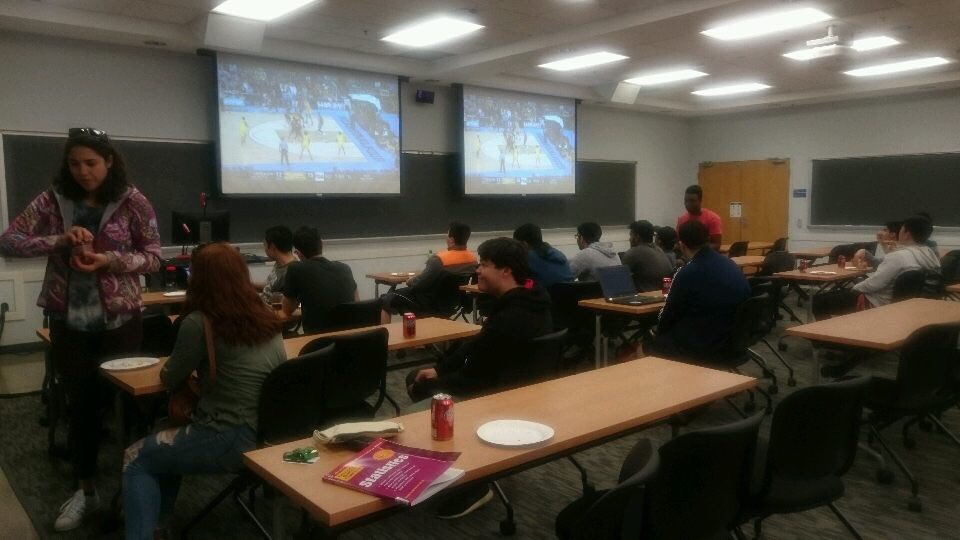 BCCRHA's tweet photo. The BCC council hosted a March Madness event this past Saturday to watch Michigan battle Loyola! The community enjoyed pizza, wings, and soda throughout the game! https://t.co/25taQBCxTf