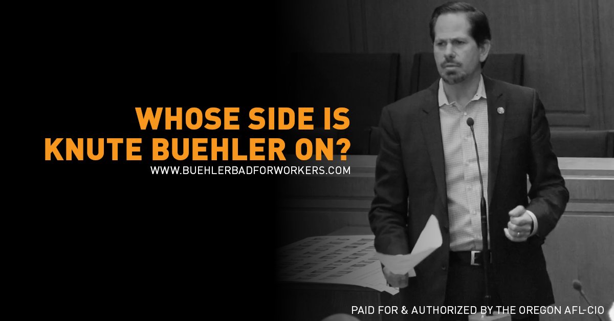 We are proud to announce the launch of BuehlerBadForWorkers.com where Oregon's voters can learn about <a href="/KnuteBuehler/">@Knutebuehler</a>'s troubling record on the issues that impact working Oregonians everyday. #ORpol #ORleg