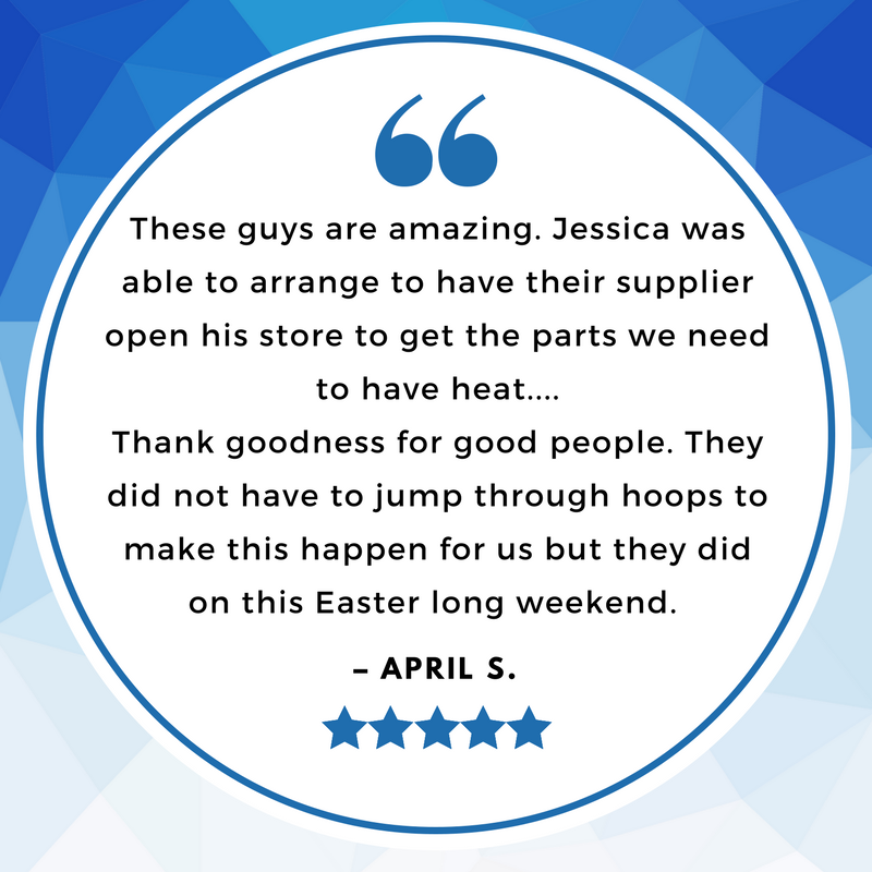 Frnacesolutions's tweet photo. There's nothing better than a happy customer! Jessica and Bryce were more than happy to help April when her furnace went on the fritz during the long weekend! Welcome to the Furnace Solutions family! #yeg #furnsol #happycustomer #clientfamily https://t.co/poXNdj1Qqz