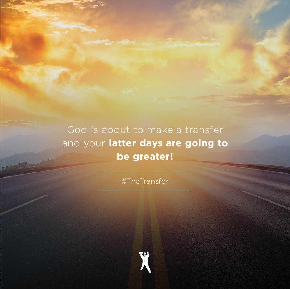 BishopJakes's tweet image. God is about to make a transfer and your latter days are going to be greater! Expect a shift on your horizon. #TheTransfer #DailyInspiration