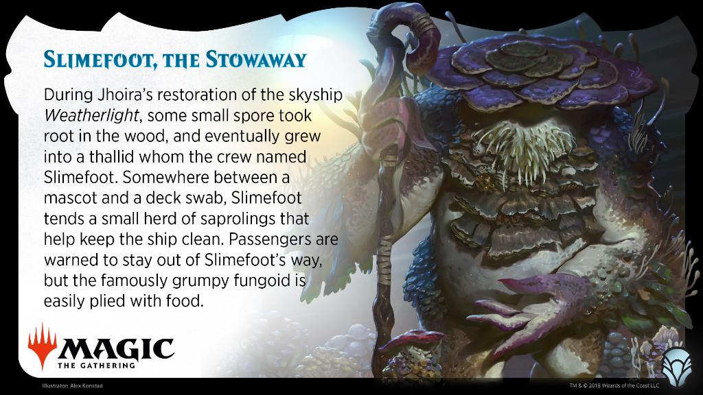wizards_magic's tweet image. Today's preview introduces Slimefoot! Let's learn a little bit more about our new fungus friend from #MTGDOM: