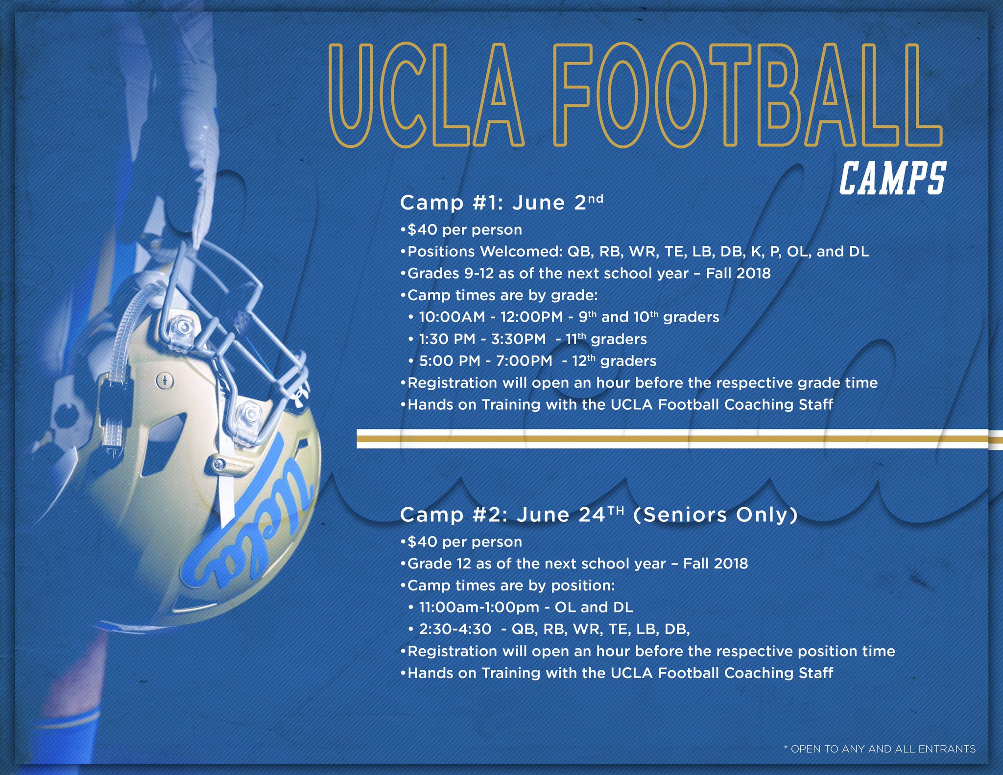 UCLA Football on Twitter "The Bruins invite all high school athletes
