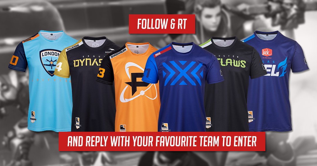 BrenCasts's tweet image. I'm giving away 3 #OverwatchLeague Jerseys from a team and player of your choice! 

Just RT + follow and reply to this tweet with your favourite team to be entered, one entry per person, #Giveaway closes 9th of April 1PM PST #Contest