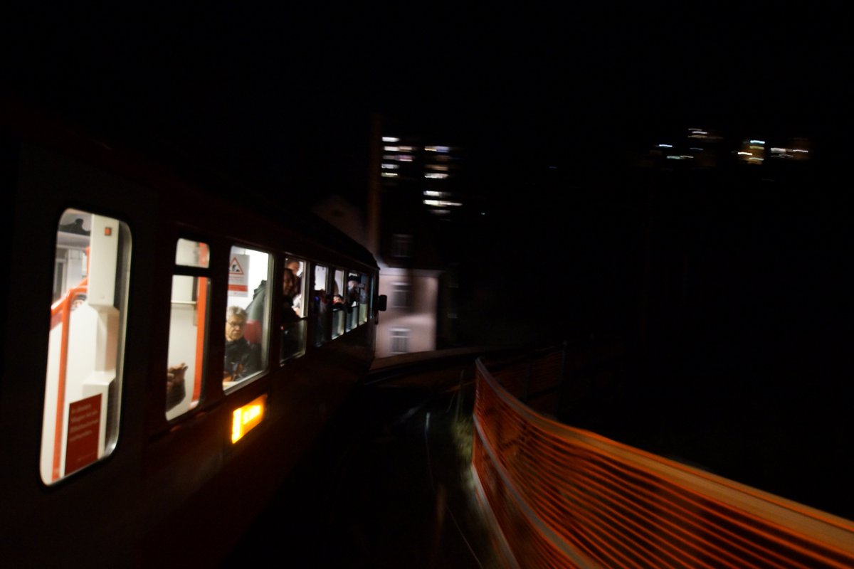 Letzte Talfahrt mit den @app_bahnen  über die Ruckhaldenkurve. Ab morgen fahren Bahnersatzbusse und die Strecke wird zurückgebaut.