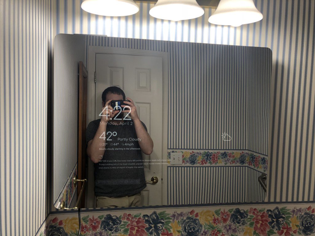 TechCrunch's tweet image. Here are the five things I learned installing a Smart Mirror in my house tcrn.ch/2H325pW by @mjburnsy