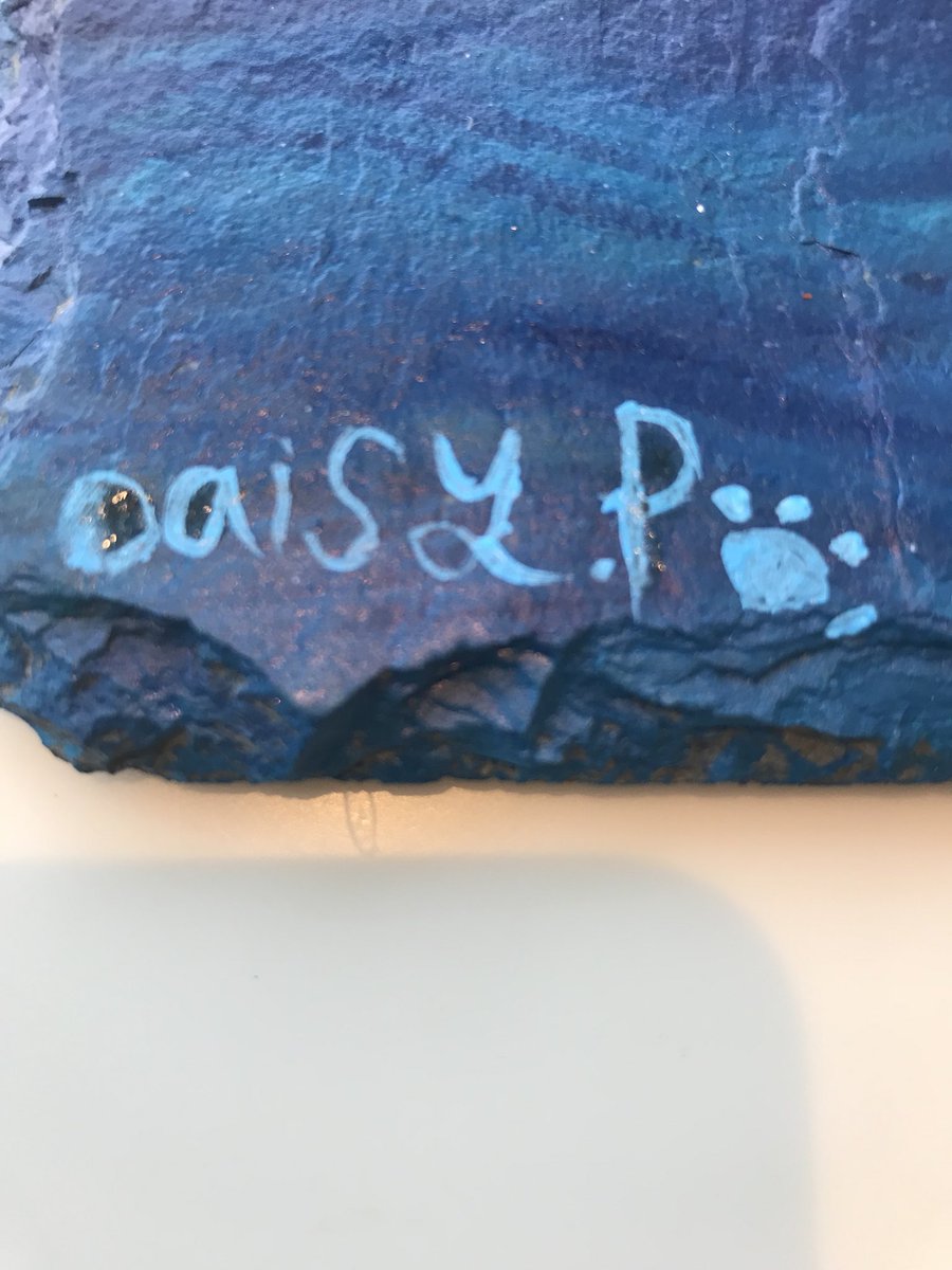 DaisyPalmerTrus's tweet photo. Daisy finished her new slate painting. We hope you like it. In a few weeks Daisy’s Art Studio will be erected in our garden by @CarrLogCabins We haven’t managed 2 raise enough funds 2 pay 4 it but Carr kindly gave us a discount
https://t.co/CPsCaCv114 
https://t.co/BUQGMAJ3zx https://t.co/au0Ly8L2eI