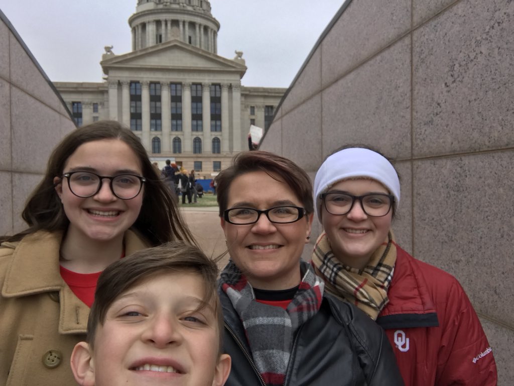 TwyllaHester's tweet image. Taking the opportunity to teach my kids how to stand up for themselves. #OklaEdWalkout #okwalk4kids  #pcsrocks