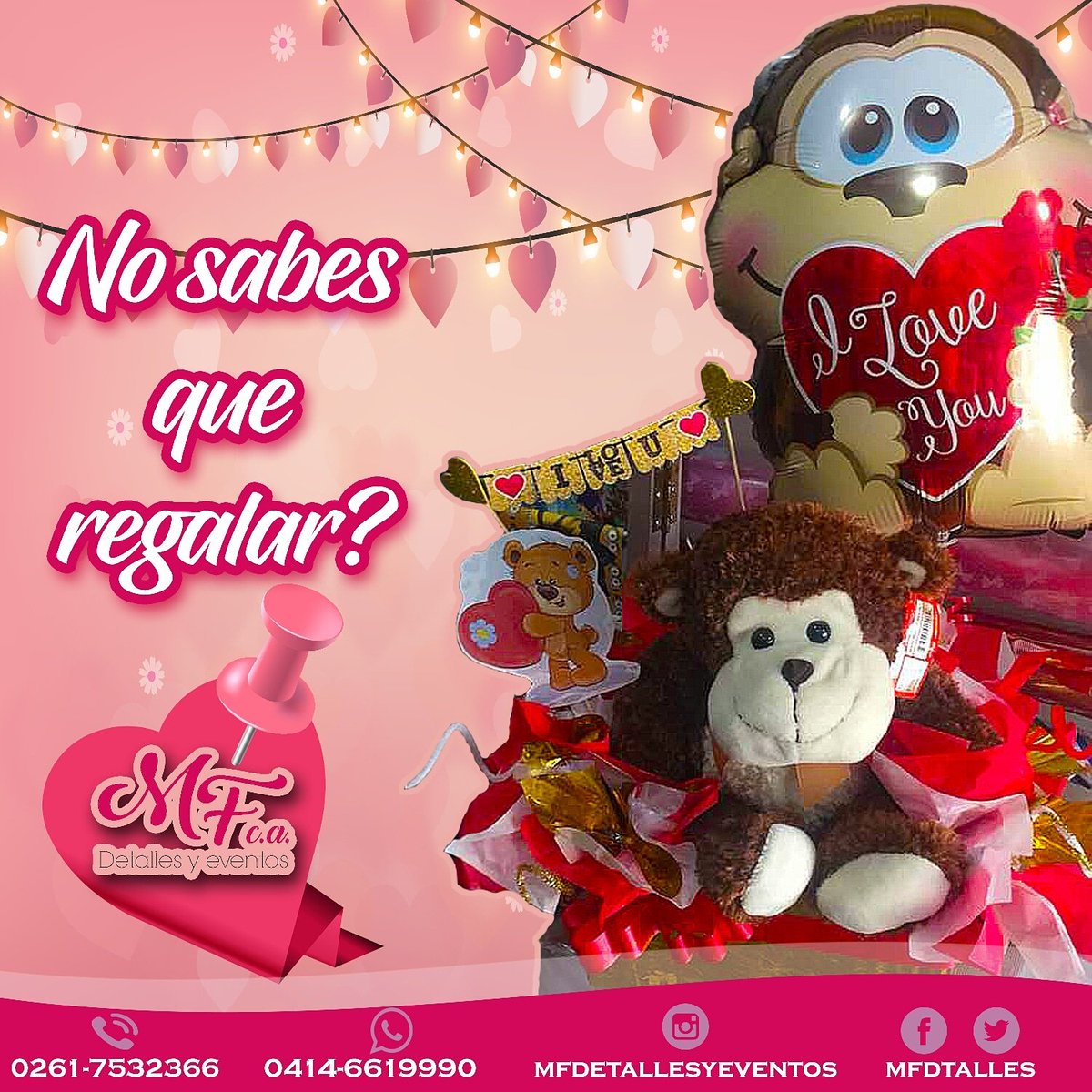 mfdtalles's tweet photo. ¿No sabes que regalar? Ven a #mfdetallesyeventos y encuentra los mejores obsequios con peluches, flores, golosinas y mucho más.
.
Estamos ubicados en la Urbanización los Olivos calle 70 nro 60-480
.
#arreglosflorales #decofruta #chocolates #Maracaibo #2Abril #amor #maquillaje https://t.co/O5vfYg4gGi