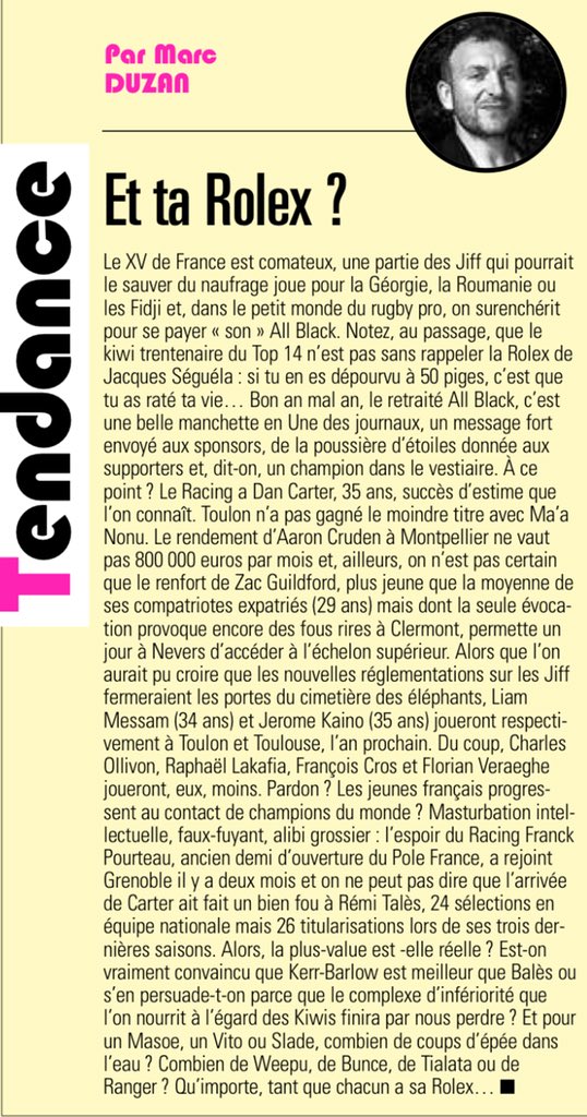 tchic_tchac's tweet image. Je plussoie 1000 fois @midi_olympique #Rolex #AllBack