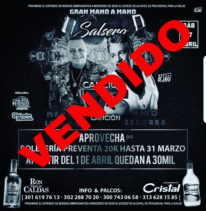 Gracias por el apoyo incondicional, todo ya vendido. A Swing Completo!!