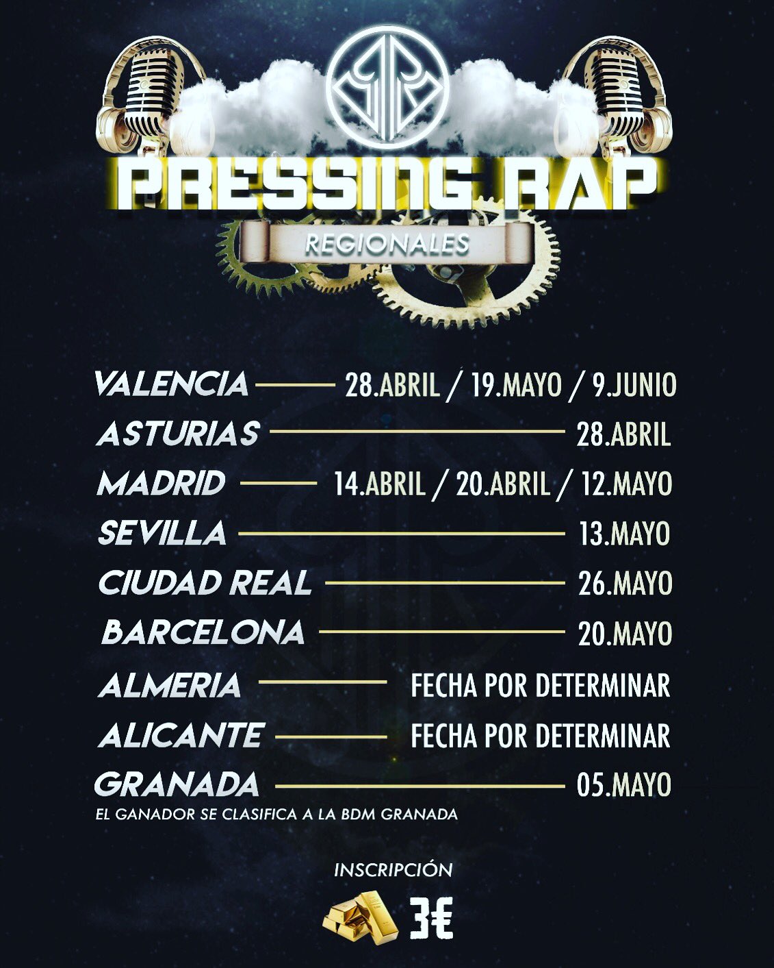 PRESSING RAP REVELA LAS FECHAS DE SUS REGIONALES