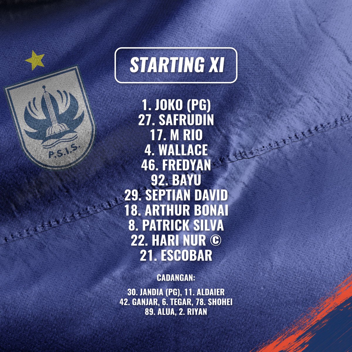 Susunan Pemain PSIS Semarang