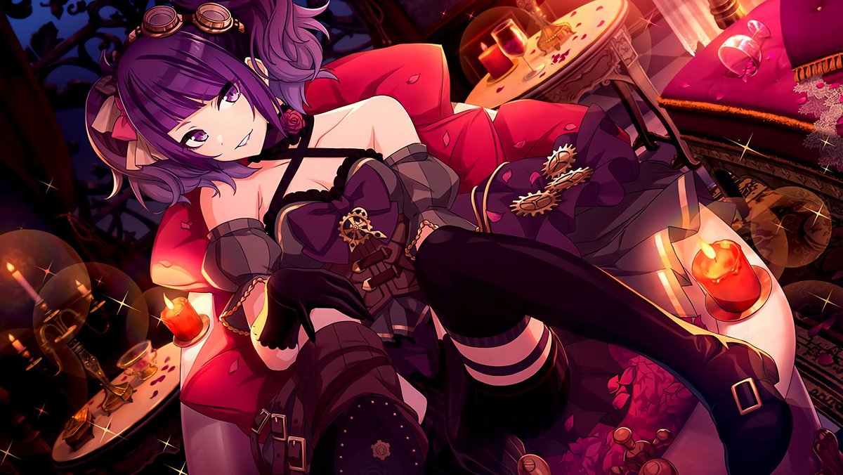 ✧ l'antica ✧l'antica is known by most players as the "steampunk unit." with gears as their main motif, their initial unit costumes are inspired by a mix of the industrial revolution and the victorian era of history, as seen by the buckled bodice and the style of the bustiers.