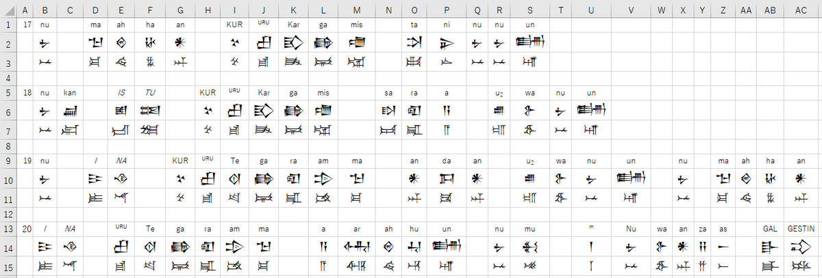 楔形 文字 変換