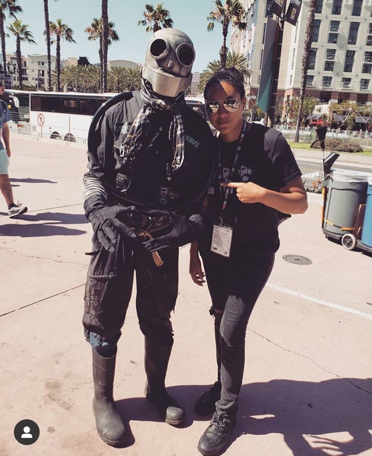 LawrenceHollie's tweet image. A couple of photos of my good friend, musician Goth Robot 2.0. at San Diego Comic-Con 2019. #gothrobot #gothrobot2 #SDCC2019