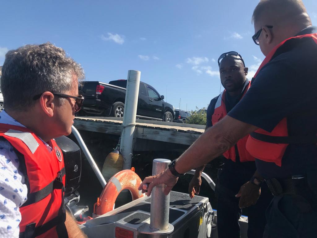 TCIGO's tweet photo. 1/5 First Saturday in TCI, spent with the @RoyalTCIPolice Maritime Police, showing me the main routes the sloops take to the islands and the principal landing sights. It’s detailed and it’s fascinating.
#GovernorTCI #rtcipf #TurksandCaicos #GovernorDakin #MaritimePolice https://t.co/ZybBy7LjmD