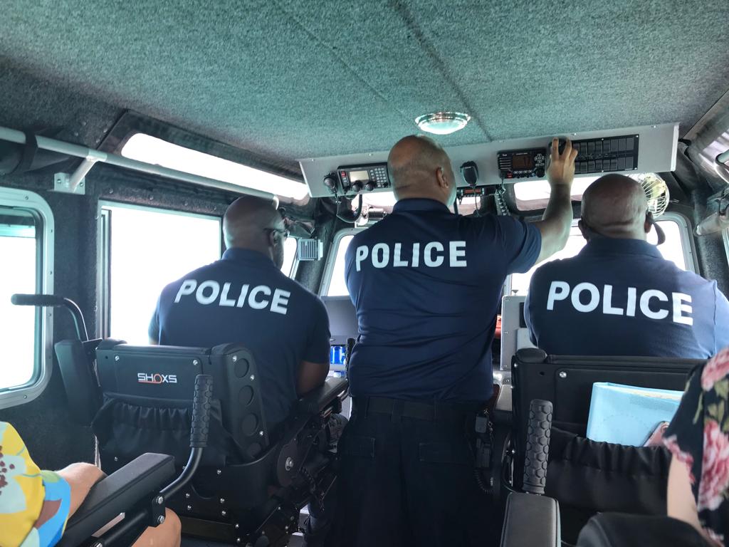 TCIGO's tweet photo. 1/5 First Saturday in TCI, spent with the @RoyalTCIPolice Maritime Police, showing me the main routes the sloops take to the islands and the principal landing sights. It’s detailed and it’s fascinating.
#GovernorTCI #rtcipf #TurksandCaicos #GovernorDakin #MaritimePolice https://t.co/ZybBy7LjmD