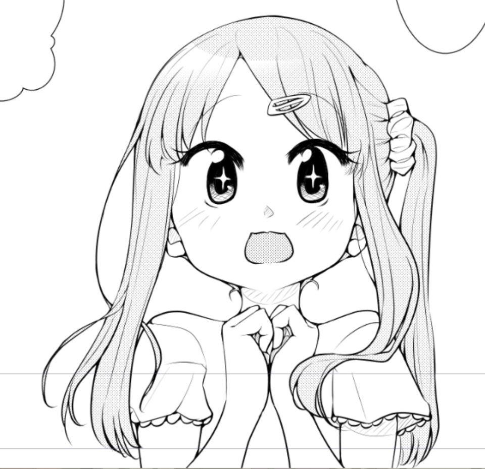 かわいい茉里ちゃん描けたので見てください。 