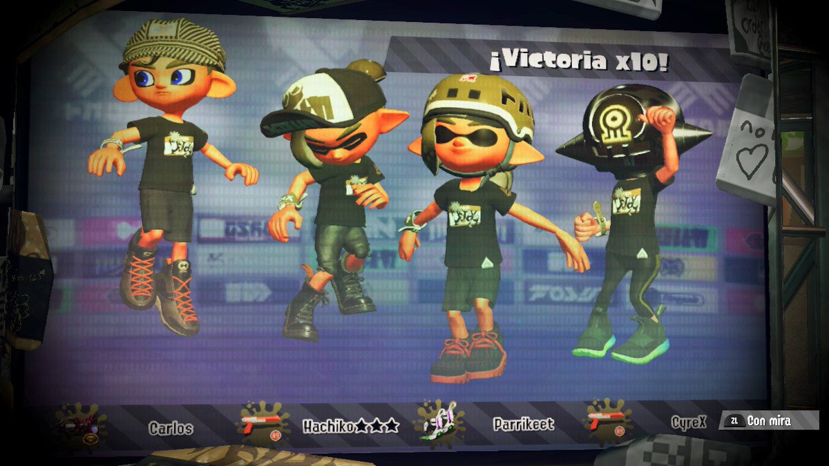 Hachiko3Stars's tweet photo. #Splatoon2 #NintendoSwitch por fin en algun slatfest tenia que lograr un x10, gracias mi super equipo #TeamChaos https://t.co/tPD3xRd6x9