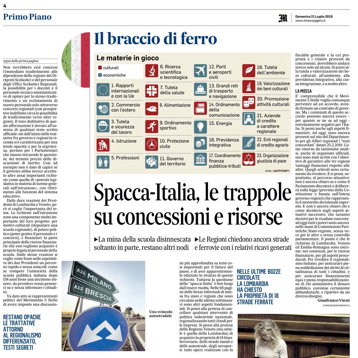 Anche senza la regionalizzazione degli insegnanti, è ancora la secessione dei ricchi.

Oggi 21/7 su Messaggero e Mattino