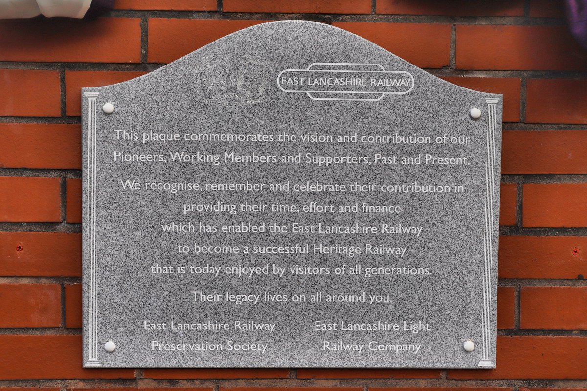 On Saturday evening on platform 2, a plaque was unveiled by some of our longest serving members and some of our newest members. The plaques commemorates the vision and contribution of all the pioneers, working members and supporters past and present of the ELR. @eastlancsrly
