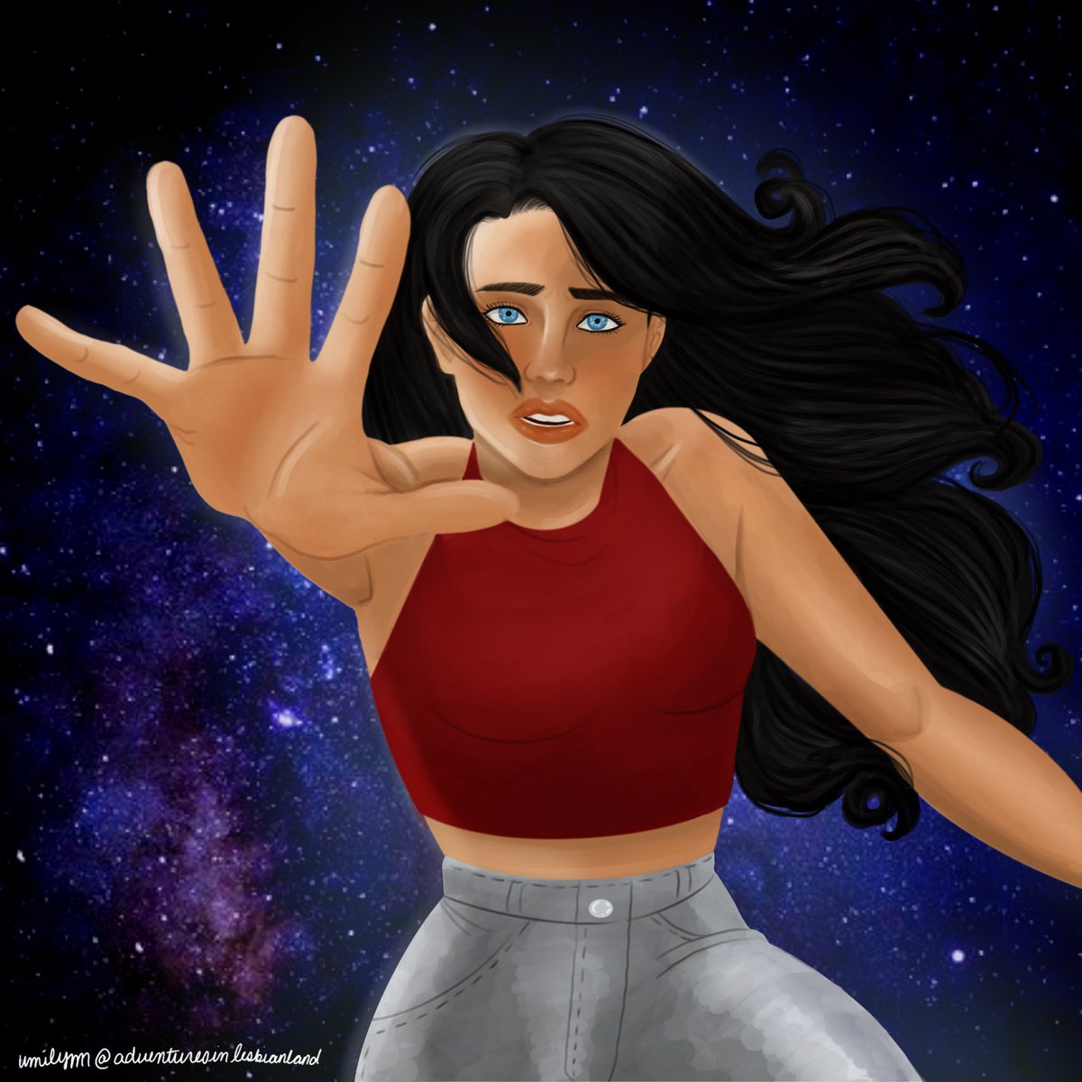 advntsatdawn's tweet photo. Starfallen Painting - Helena πβ¨ #starfallen #helenarose #webtoon #webcomic #digitalpainting #procreate #art #sketchbook #makingcomics #gaygirl #gaygirlsincomics #lgbt #light #shadow https://t.co/5F2swPOMoc
