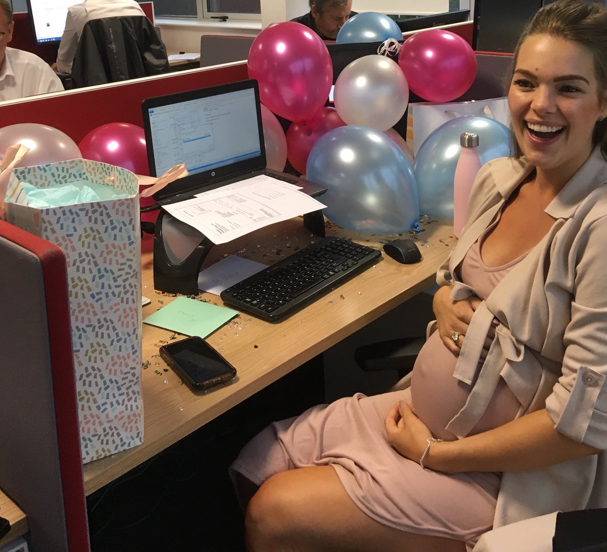 bernie_vickery's tweet photo. πΆπ» baby shower day as we say good luck to our lovely colleague Jess Troughtβs on her last day before Baby Trought has a little rest for a few weeks before the big birth day π enjoy the peace and quiet while you can Jess from all at #LovellSWSW β¦@Lovell_UKβ© https://t.co/VJzyBcXByd
