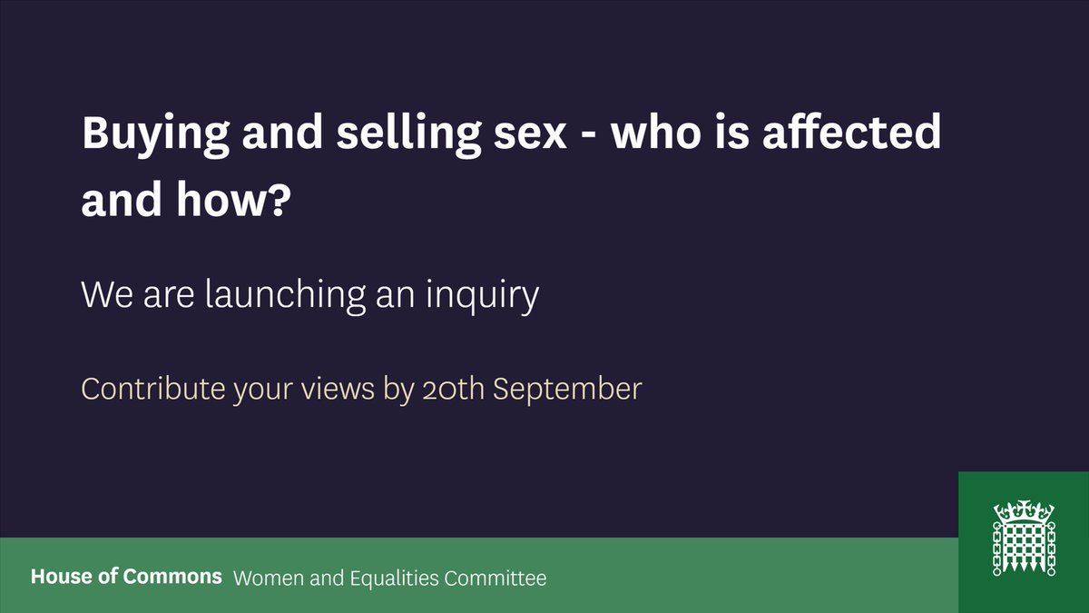 CommonsWEC's tweet photo. We are launching an inquiry into prostitution. See our website for further details https://t.co/PLhpMbctpg https://t.co/sQ67W7hflE